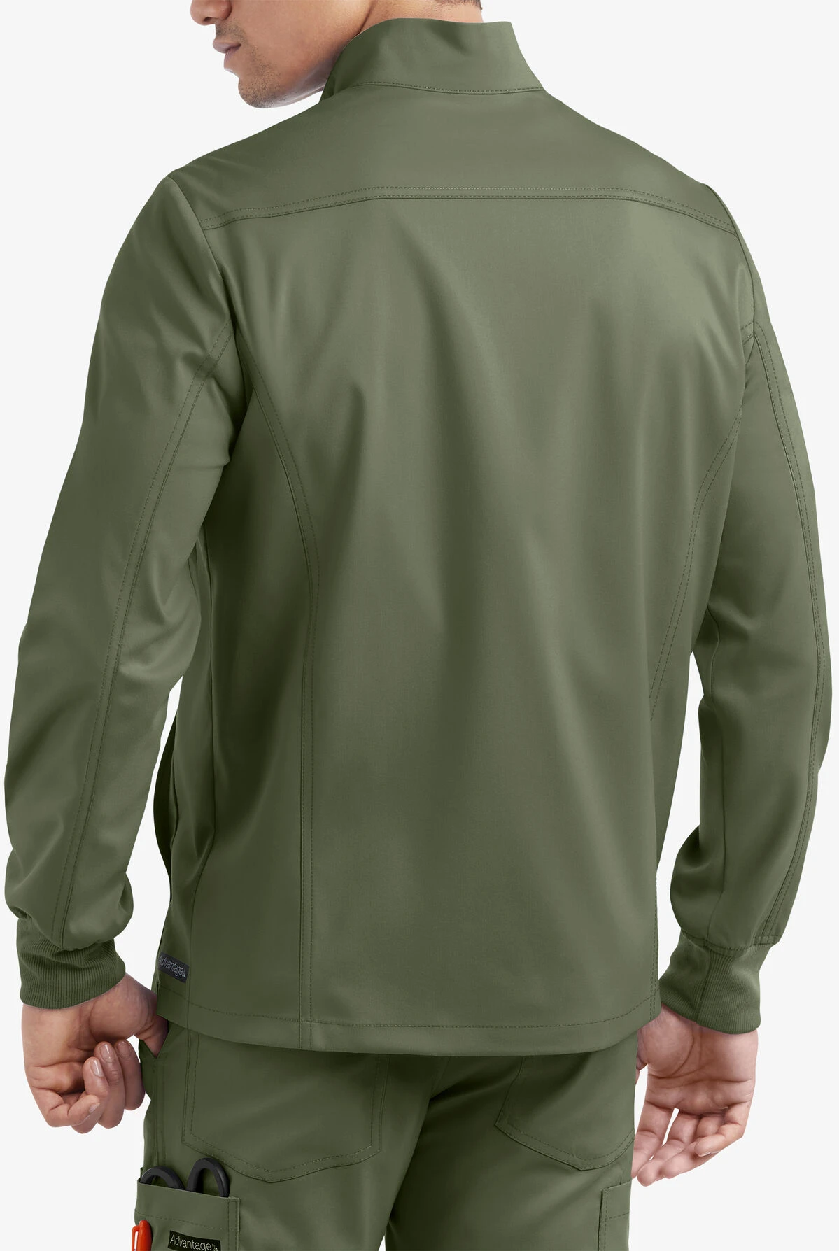 UA Advantage STRETCH Men's 4-Pocket Zip Front Warm-Up Scrub Jacket - Image 2