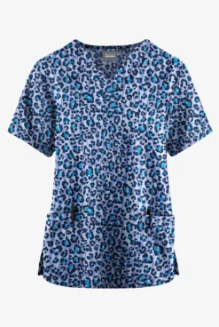 Butter-Soft Originals Jungle Mix Ceil Women's 2-Pocket Classic Fit V-Neck Printed Scrub Top