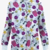 Butter-Soft Originals Walk On The Beach Morning Dew Women's 3-Pocket Warm-Up Printed Scrub Jacket