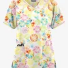 Butter-Soft Originals Citrus Slice Women's 3-Pocket Mock Wrap Raglan Sleeve Printed Scrub Top