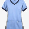 Butter-Soft Originals Women's 4-Pocket V-Neck Tri-Colorblock Scrub Top