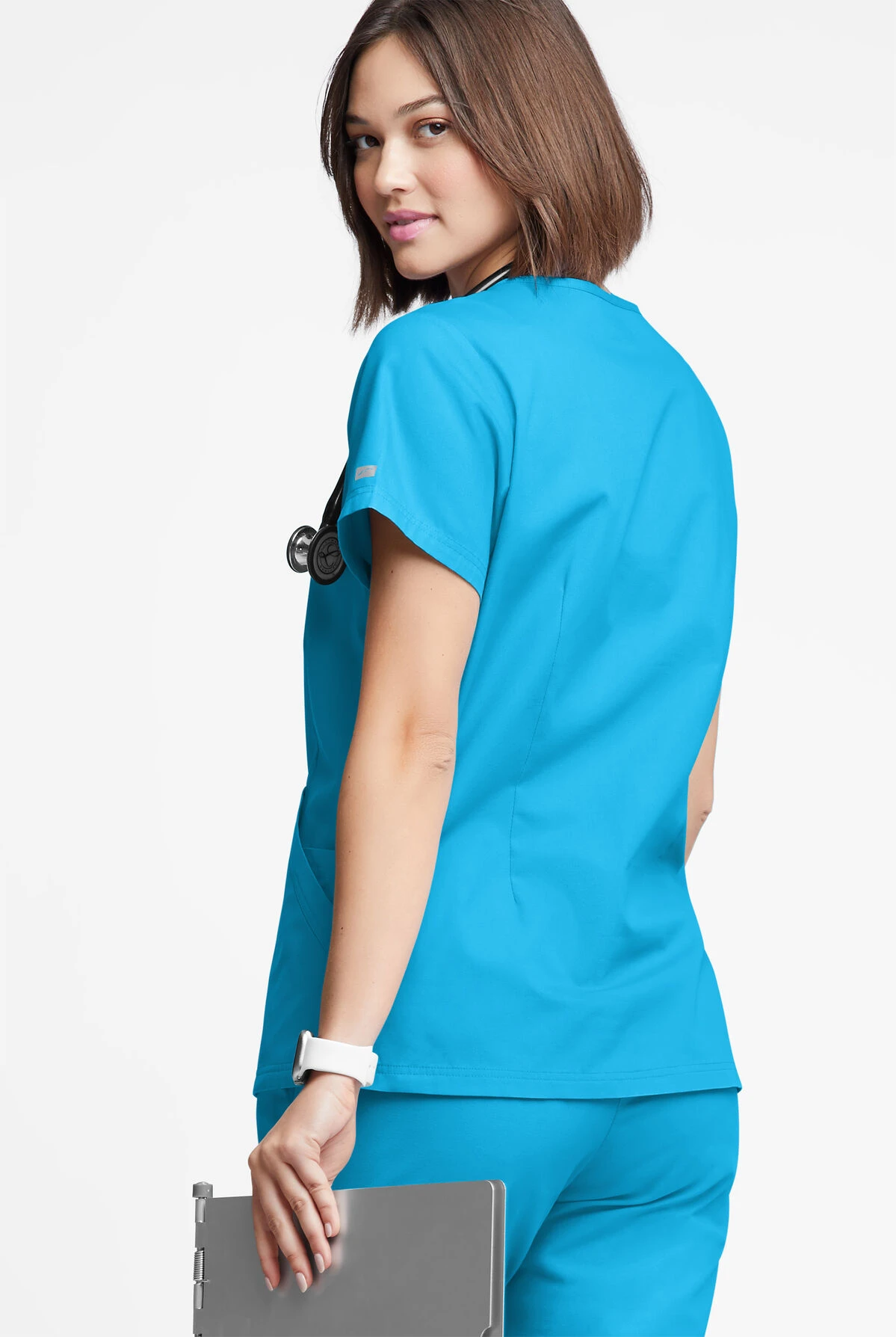 Butter-Soft Originals Women's 4-Pocket Notch Neck Scrub Top - Image 3