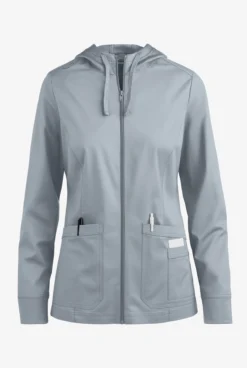 UA Butter-Soft STRETCH Women's 3-Pocket Zip-Front With Cozy Knit Hood And Trim Scrub Jacket