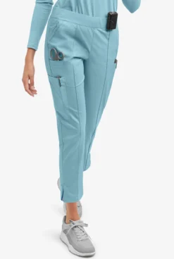 UA Butter-Soft STRETCH Women's 6-Pocket Pin-Tuck Crop Slim With Sport Trim Detail Scrub Pants