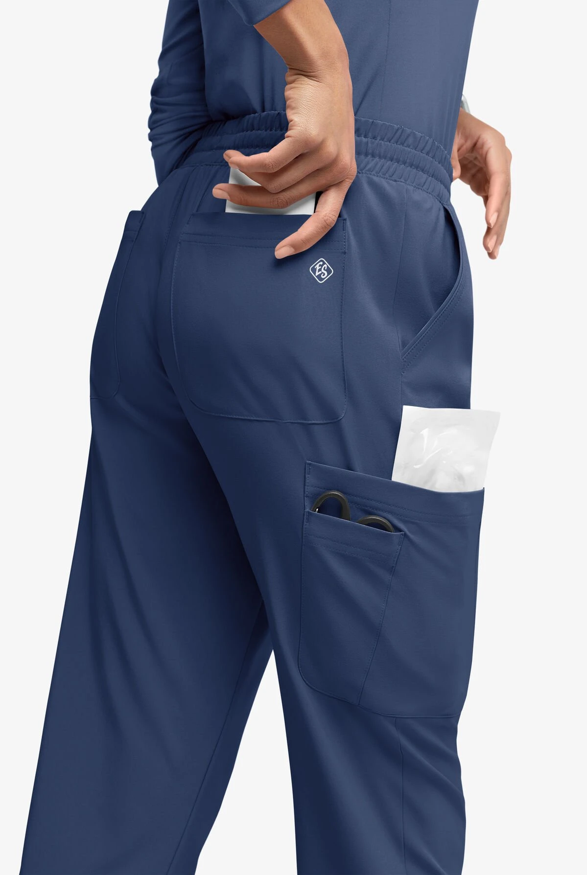 Easy STRETCH By Butter-Soft™ Naya Women’s Natural Waist 6-Pocket Straight Leg Scrub Pants - Image 4