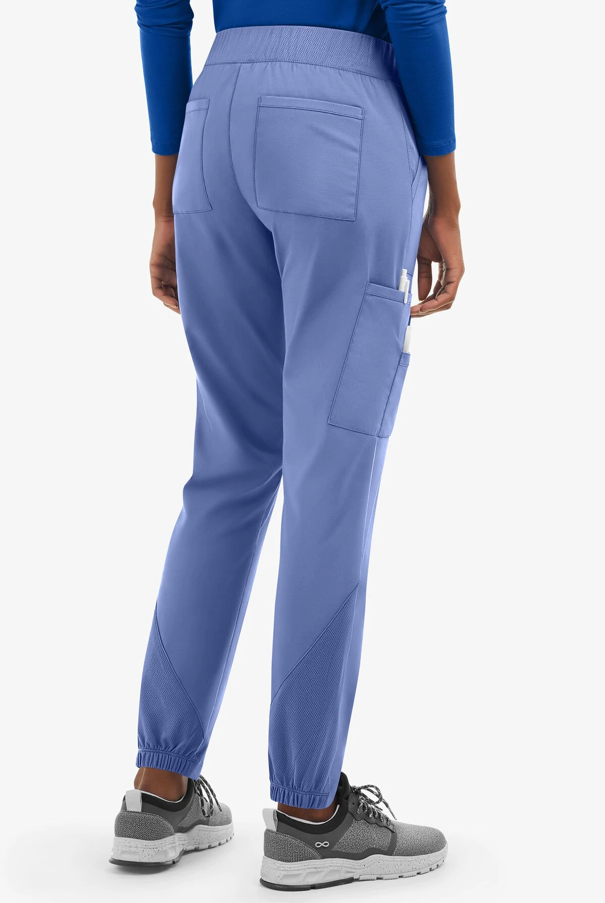 UA Exclusive Cherokee Workwear Professionals Active Women's 6-Pocket STRETCH Half Jogger Scrub Pants - Petite - Image 3