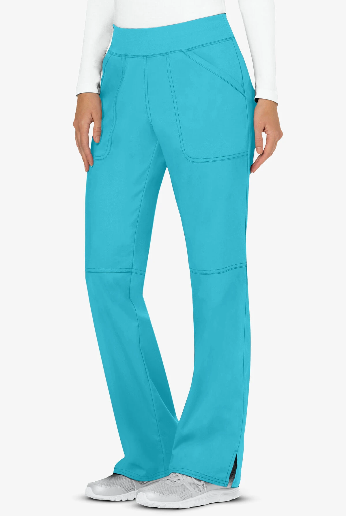 Cherokee Workwear Revolution Women's 4-Pocket STRETCH Pull-On Cargo Scrub Pants - Petite