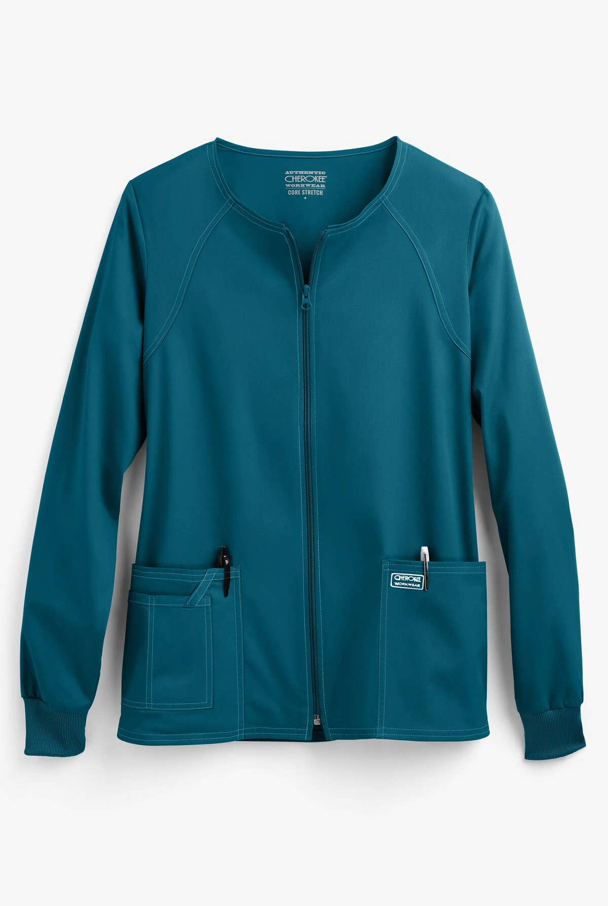 Cherokee Workwear Core STRETCH Women's 3-Pocket Scrub Jacket