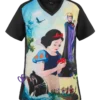 Cherokee Tooniforms Disney Enchanted Women's 1-Pocket V-Neck Print Scrub Top
