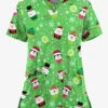 UA Butter-Soft STRETCH Christmas Treats Ruby Women's 2-Pocket V-Neck Printed Scrub Top
