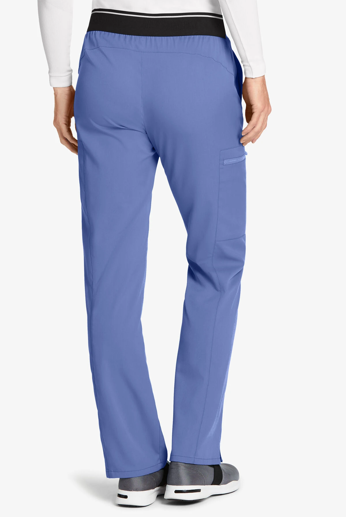 Grey's Anatomy™ By Barco Spandex STRETCH Kim Women's 3-Pocket Back Elastic Cargo Scrub Pants - Petite - Image 2