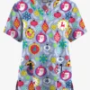 Butter-Soft Originals Jolly Baubles Ceil Women's 2-Pocket Classic Fit V-Neck Printed Scrub Top