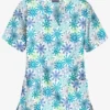 Butter-Soft Frozen Night Women's 2-Pocket Relaxed Fit V-Neck Print Scrub Top