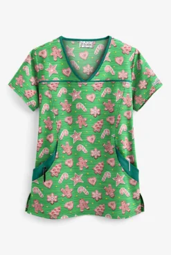 UA Gingerbread Cookies Gecko Women's 4-Pocket Princess Seam Print Top