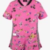 Heartsoul Shaped Flowering Fields Women's 3-Pocket STRETCH V-Neck Print Scrub Top