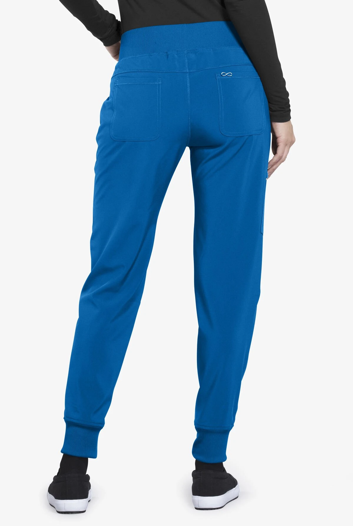 Cherokee Infinity Women's 5-Pocket STRETCH Tapered Jogger Cargo Scrub Pants - Tall - Image 2