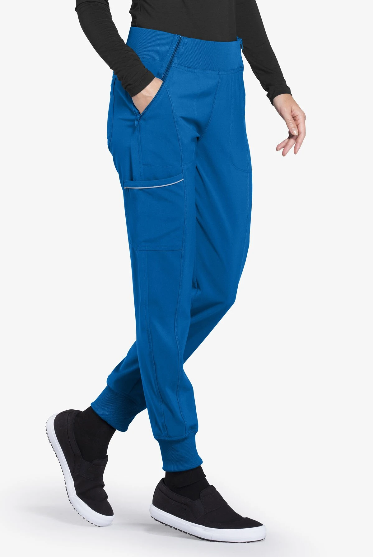 Cherokee Infinity Women's 5-Pocket STRETCH Tapered Jogger Cargo Scrub Pants - Tall - Image 3