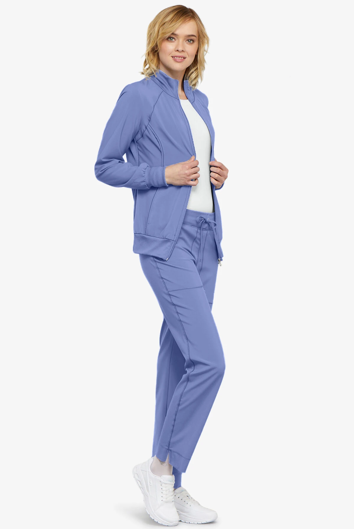 Cherokee Infinity Women's 2-Pocket STRETCH Warm-Up Scrub Jacket - Image 2