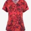 Koi Next Gen Crimson Animal Women's 2-Pocket STRETCH V-Neck Print Scrub Top