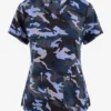 Koi Next Gen Heathered Camo Women's 2-Pocket STRETCH V-Neck Print Scrub Top