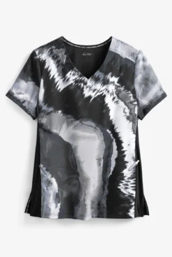 Koi Lite⢠Platinum Marble Women's 2-Pocket V-Neck Print Scrub Top
