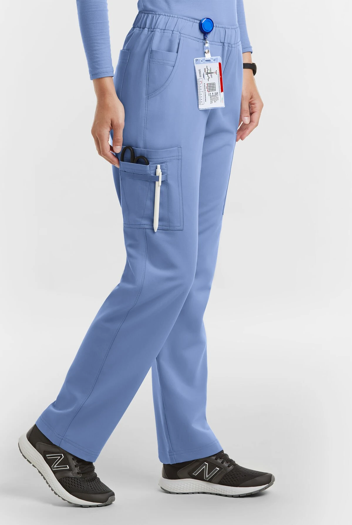 MOVEMENT By Butter-Soft Rigel Women's 9-Pocket Interior Drawstring STRETCH Scrub Pants - Image 3