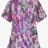 UA Best Buy Antik Ikat Eggplant Women's 3-Pocket V-Neck Print Scrub Top