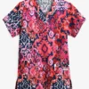 UA Ikat Paradise Navy Women's 3-Pocket V-Neck Print Scrub Top