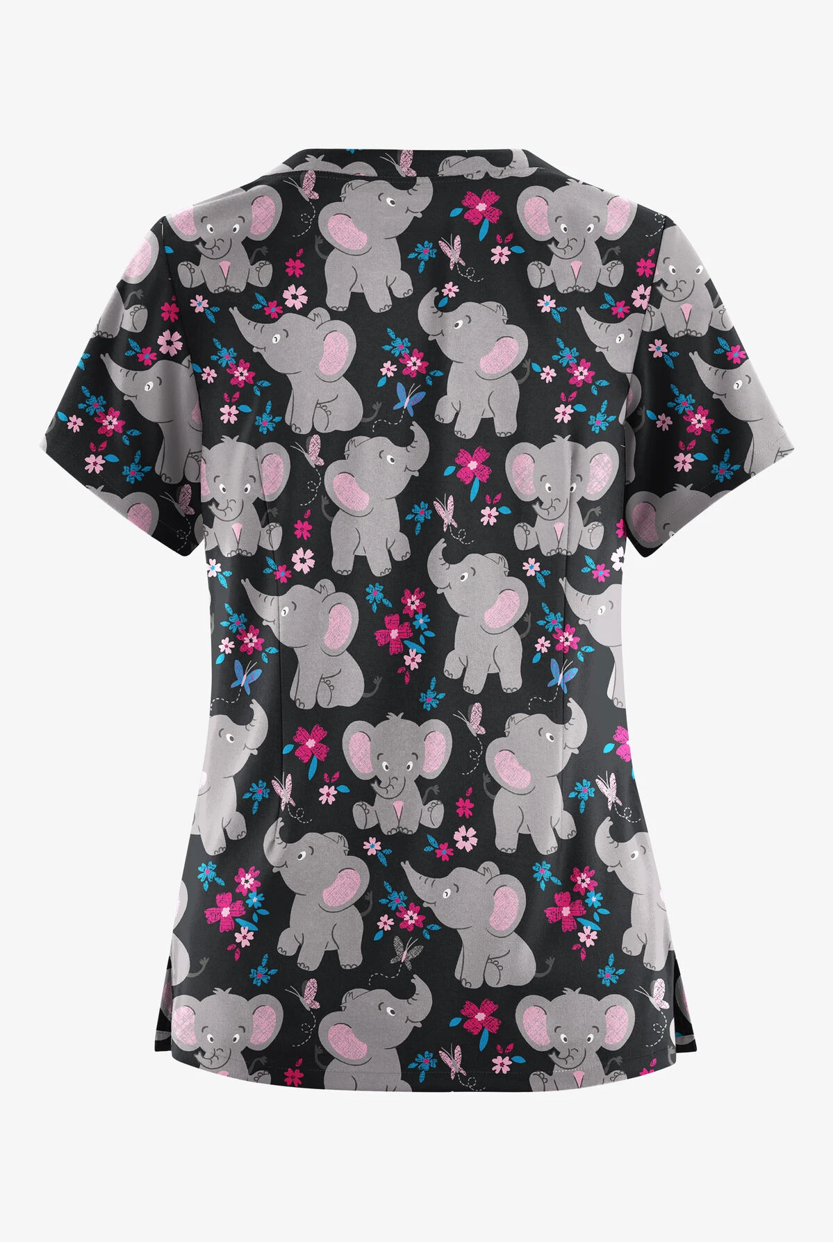 Butter-Soft Originals Playground Day Women's 6-Pocket Scallop Neck Printed Scrub TopĀ - Image 2