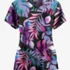 Butter-Soft Originals Aloha Breeze Women's 7-Pocket Curved V-Neck Printed Scrub Top 