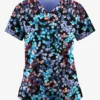 Easy STRETCH By Butter-Soft™ Floral Blossoms Women's 2-Pocket Mitered V-Neck Printed Scrub Top