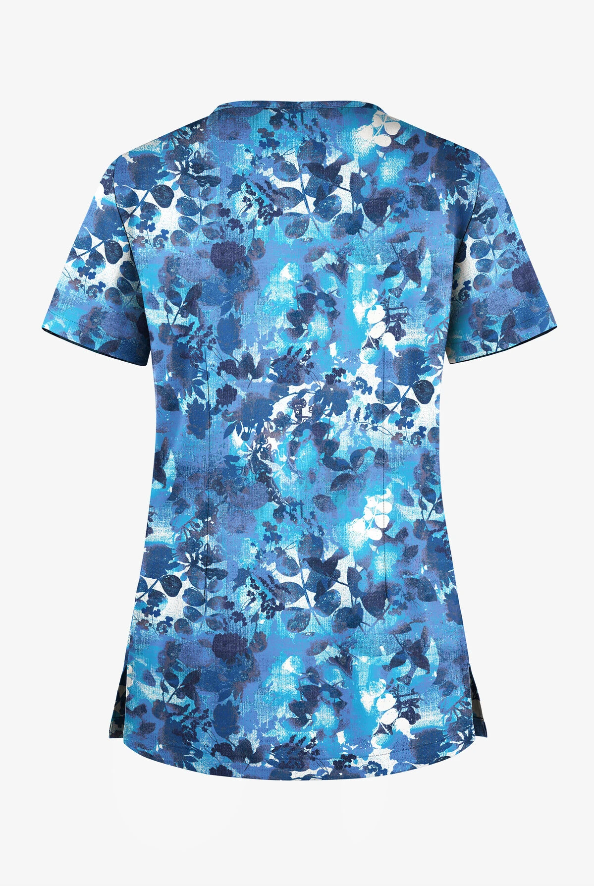UA Butter-Soft STRETCH Mystic Floral Ceil Women's 1-Pocket V-Neck Print Scrub Top - Image 2