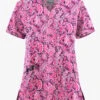 UA Butter-Soft STRETCH Romantic Paisley Eggplant Women's 2-Pocket V-Neck Printed Scrub Top