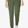 WonderWink Renew Women's 7-Pocket STRETCH Flat Front Drawstring Cargo Jogger Scrub Pants - Petite