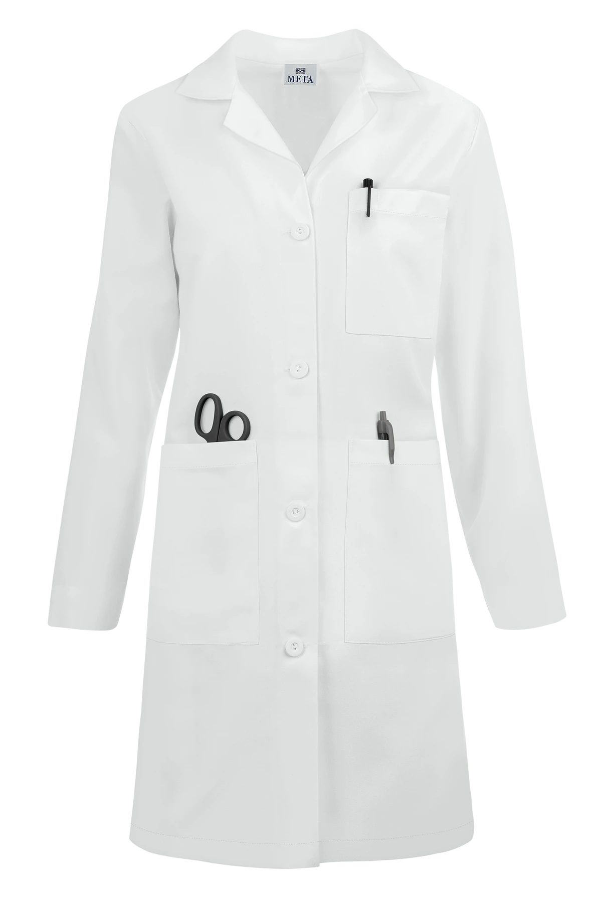 White Swan Meta Women's 37" 6-Pocket Lab Coat
