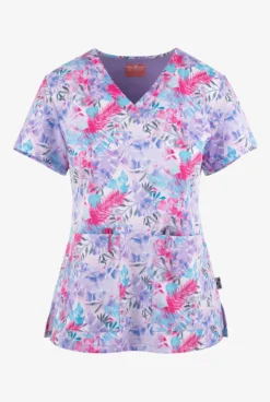 UA Exclusive Zavate Ava Therese Summer Breeze Floral Women's 2-Pocket STRETCH V-Neck Print Top